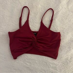 Maroon crop top xs